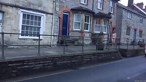 Walking through Glastonbury, UK