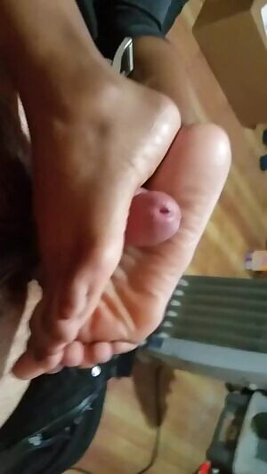 I cannot get enough of her sexy chocolate feet.