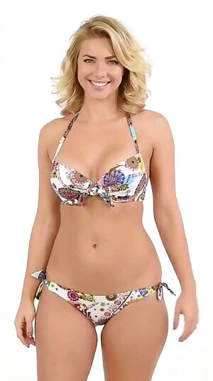 Full-figured blonde in bikini