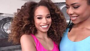 Cecilia Lion shares her first lesbian anal experience with Kira Noir