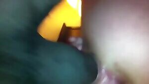 She gets all wet being fucked by a big black cock