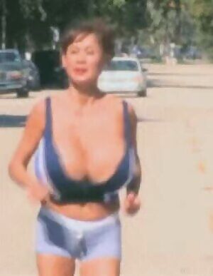 Minka out for a jog.