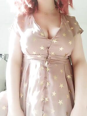 Unbuttoning my dress for funsies!