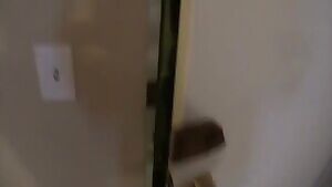 Thick neighbor with nice breasts gives a handjob