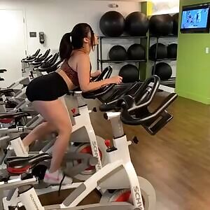 Exercising on a bike