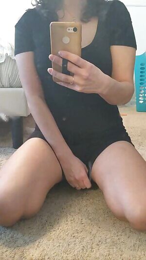 What's that under my dress? Just my pretty new dildo