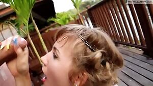 Beautiful blonde on vacation