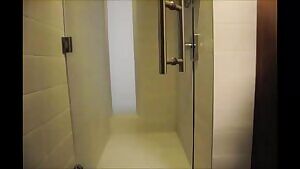 Scarlett showering....