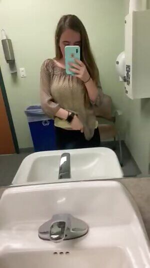 while I usually show off my tits for you, this time I wanted to show you this ass from the work bathroom