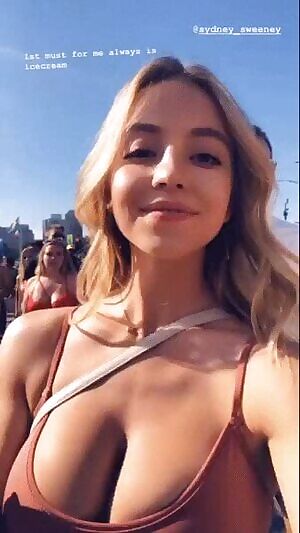 I infer two things from this Sydney Sweeney gif: 1. She wants us to ogle her big, beautiful tits. 2. She enjoys swallowing cum.