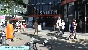 Hot babe nikola shows her sexy body on public streets