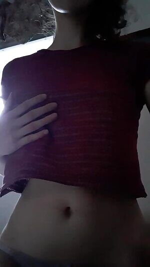 it's noon and I'm still in my pj playing with my boobs