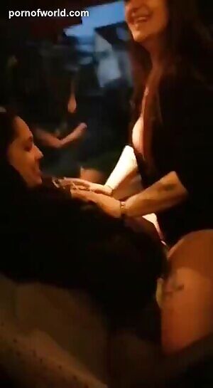 Freinds Gone Crazy! Straight girls need some xxx attention in public transport