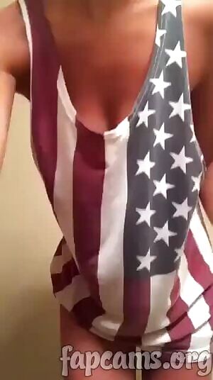 Revealing her big natural tits