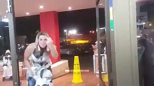 Not happy she was kicked out of Mcdonald’s for being too drunk