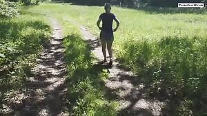 Met a drunken blonde in the woods - amateur