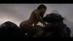 Troll riding at sunrise.