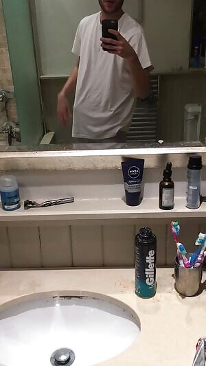 Slowly revealing my hard cock