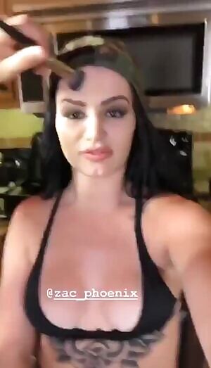 Paige hanging fat pale tits