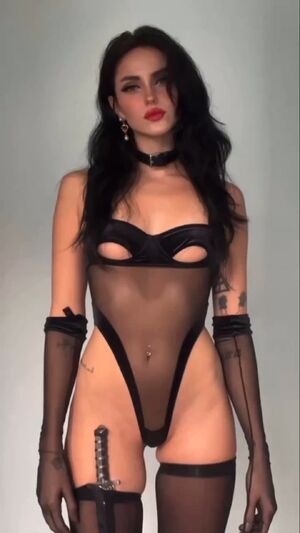 Fashion Models Babe Brunette Goth Lingerie