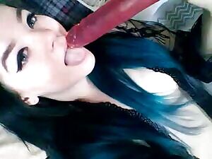 My handler making me carry this around for a whole month 24/7 because I'm always gagging on his cock.