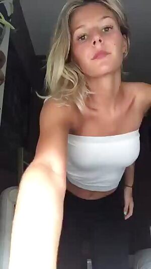 Beautiful Blonde Stripping