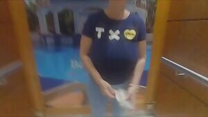 Doing a boob drop in the hotel elevator 😉 xx 55yo  🇦🇺