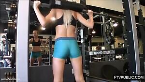 risky in public gym - Riley Anne pornstar