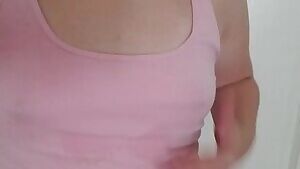 Just finished yard work... Sweaty Boobies!