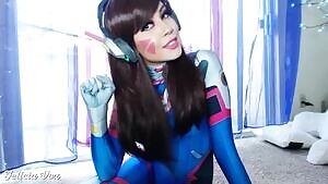 D.Va loses a bet and masturbates on stream!