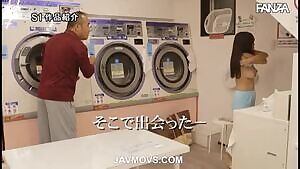 My Wife Has No Idea That For 45 Minutes While Washing My Clothes At The Coin Laundromat, I'm Committing Infidelity With A Totally Naked College Girl Haru Usami