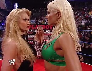 Torrie Wilson's left nipple gets hard after being kissed by Sable