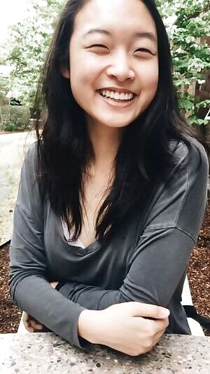 Cute Korean girl doesn’t realize her bra is out