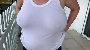 Second titty drop . Sweaty from moving. ;)