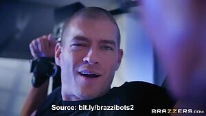 Poor bounded guy forced by Nicole Aniston to watch porn