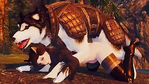 A menacing cat with her husband