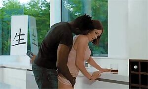 Slowly forgetting about her husband at work