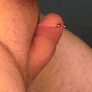 Pierced Cock NSFW Piercing Uncircumcised Uncut