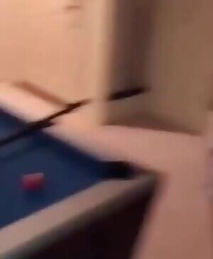 THROWBACK dancing and twerking by the pool table in booty shorts