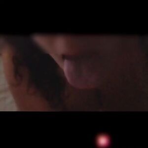 Getting a facial while riding a dildo