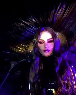 Vanessa Hudgens in a latex suit