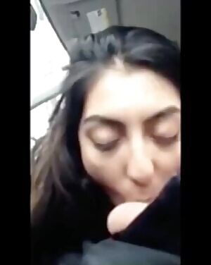 Indian girl giving BJ to white guy