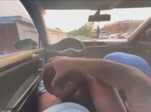 Ebony Couples BBC Blowjob Car