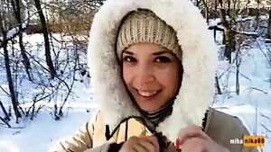 Sweet Russian Extreme Blowjob in the Park