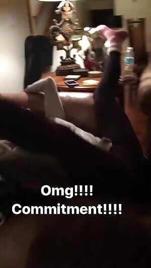 Nina Dobrev pretending to get fucked in the missionary position in front of her friends