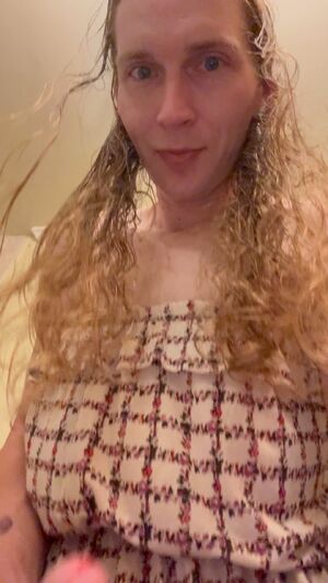 Trans Selfcum Blonde Cumshot Femboy Masturbating