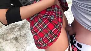 Sex On The Beach With Schoolgirl