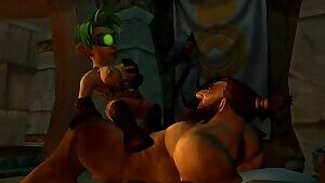 Gnome riding a dwarf