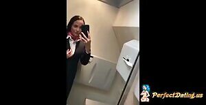 Flight attendant uses in-flight wifi to cam on the internet ..See my Profile :p