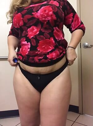 Putting in my plug in the work bathroom